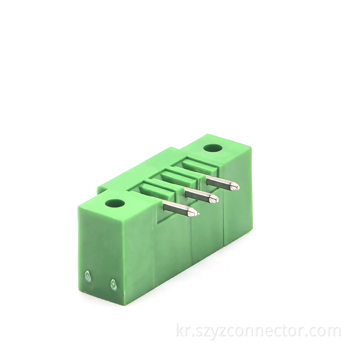 2.54mm 피치 플러그형 터미널 블록 러그 1*3P가 있는 남성 구부러진 리드 2.54mm Pitch Pluggable Terminal Blocks Male Bent Lead with Lug 1*3P